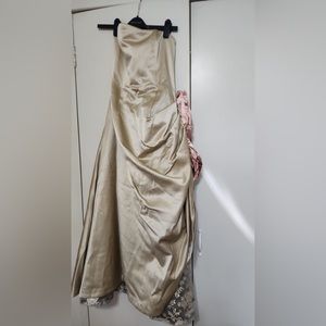 Strapless champagne gown - Jessica McClintock size 4